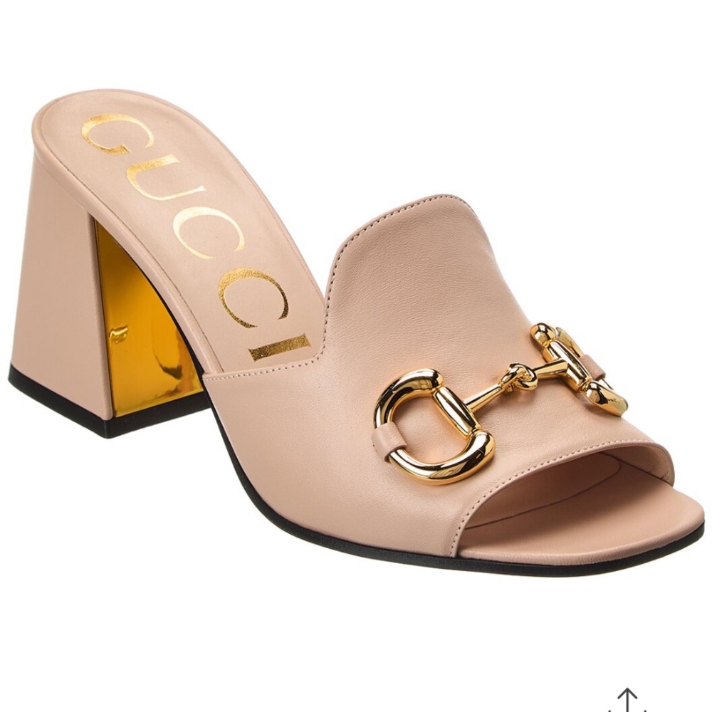 Gucci horsebit Women's 
Beige Leather Mules